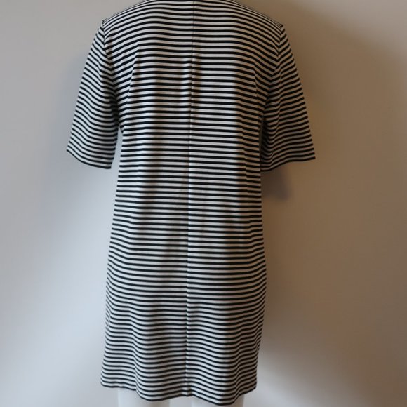 CLUB MONACO STRIPED SHORT SLEEVE SHIFT DRESS 8 * - Picture 10 of 12